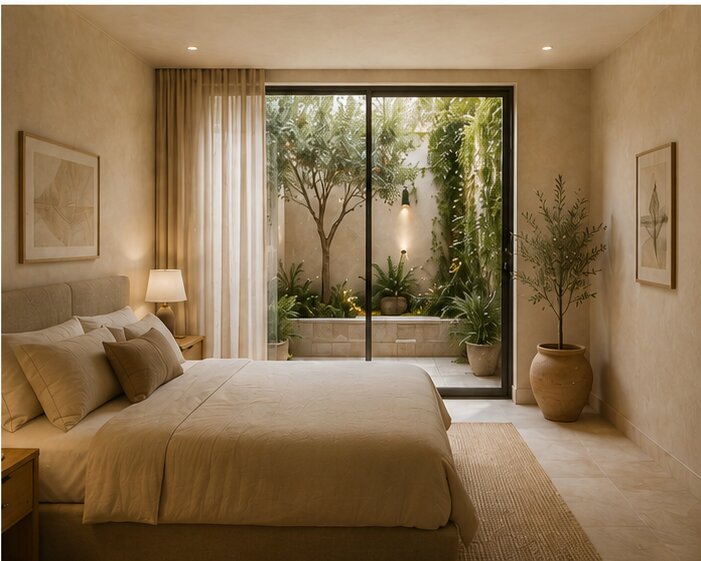 Indicative CGI of a principal bedroom